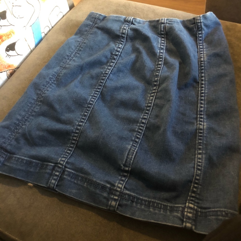 Denim Bodycon Free People Skirt, Size 0